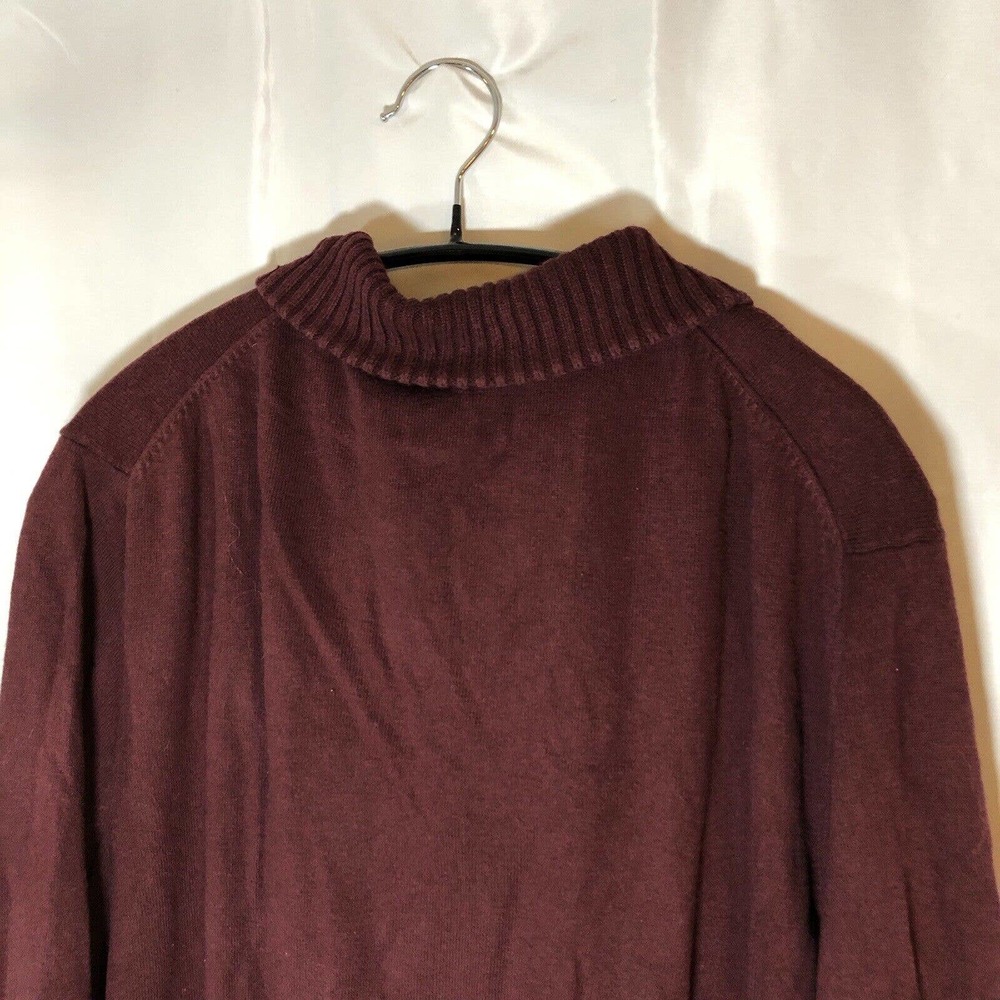 Eddie Bauer Sweater Collared Pullover Maroon Ligh… - image 6